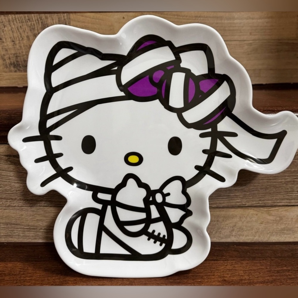 Super Cute 🥰 Mummy Hello Kitty Halloween 🎃 Tray 100% Melamine  12 x 13" - New